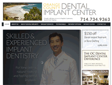 Tablet Screenshot of orangecountydentalimplantctr.com